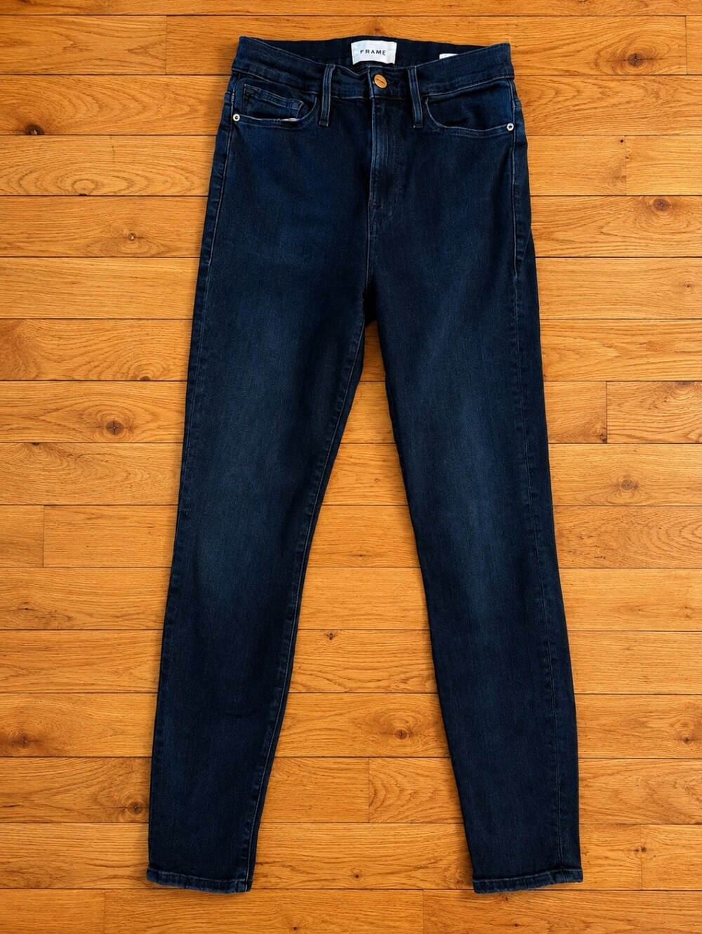 FRAME Ali High Rise Cigarette Jeans Women’s 26 Dark Wash Stretch Denim
